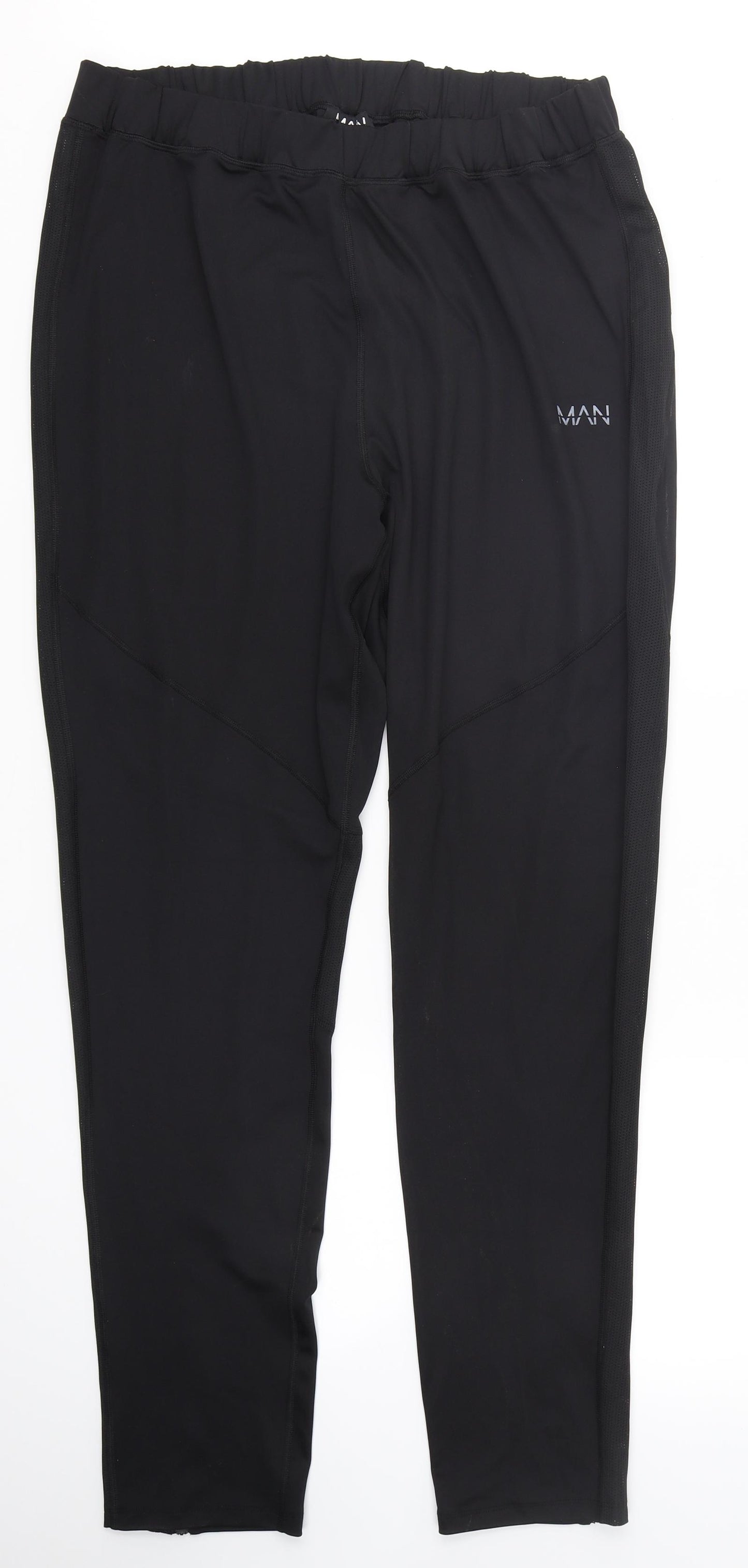Boohoo MAN Mens Black  Polyester Jegging Trousers Size 2XL L31 in Regular