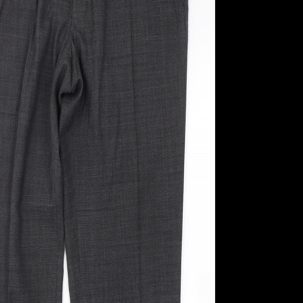 M&S Collection Mens Grey  Wool Dress Pants Trousers Size 36 in L31 in Regular Button - Tailored Fit