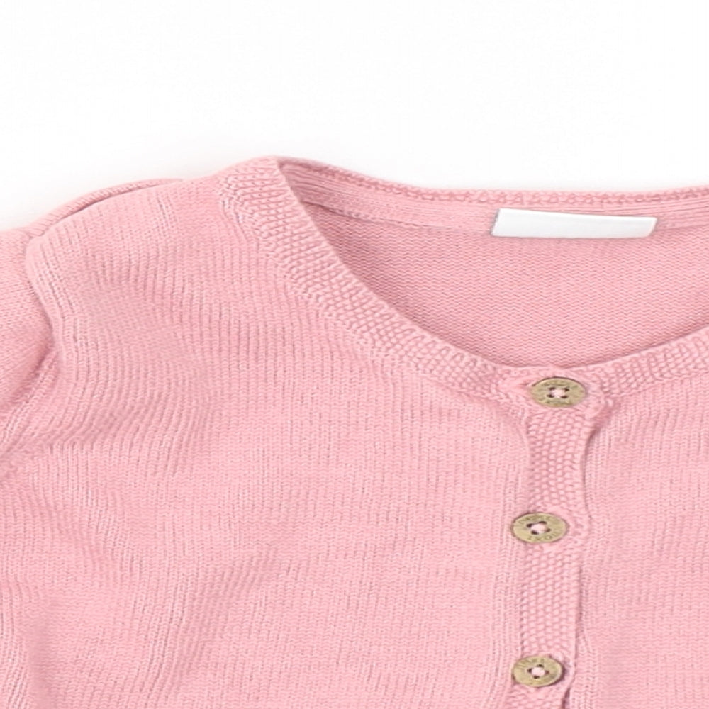 NEXT Girls Pink  Cotton Cardigan Jumper Size 18-24 Months  Button