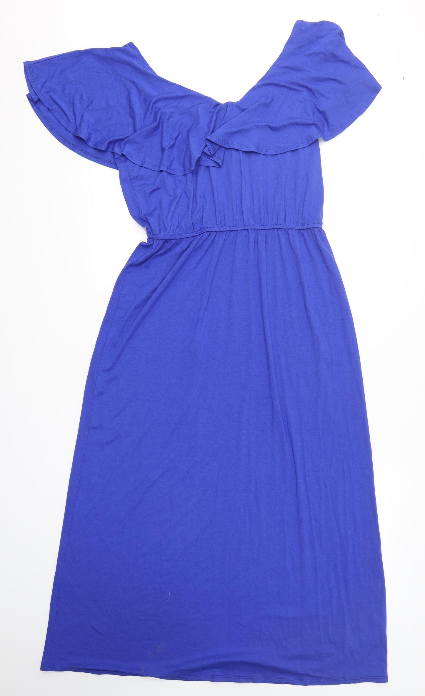 George Womens Blue  Viscose Maxi  Size 12  Off the Shoulder