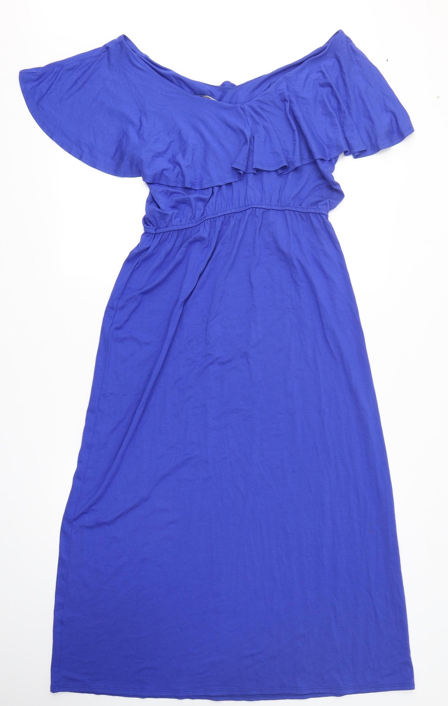 George Womens Blue  Viscose Maxi  Size 12  Off the Shoulder