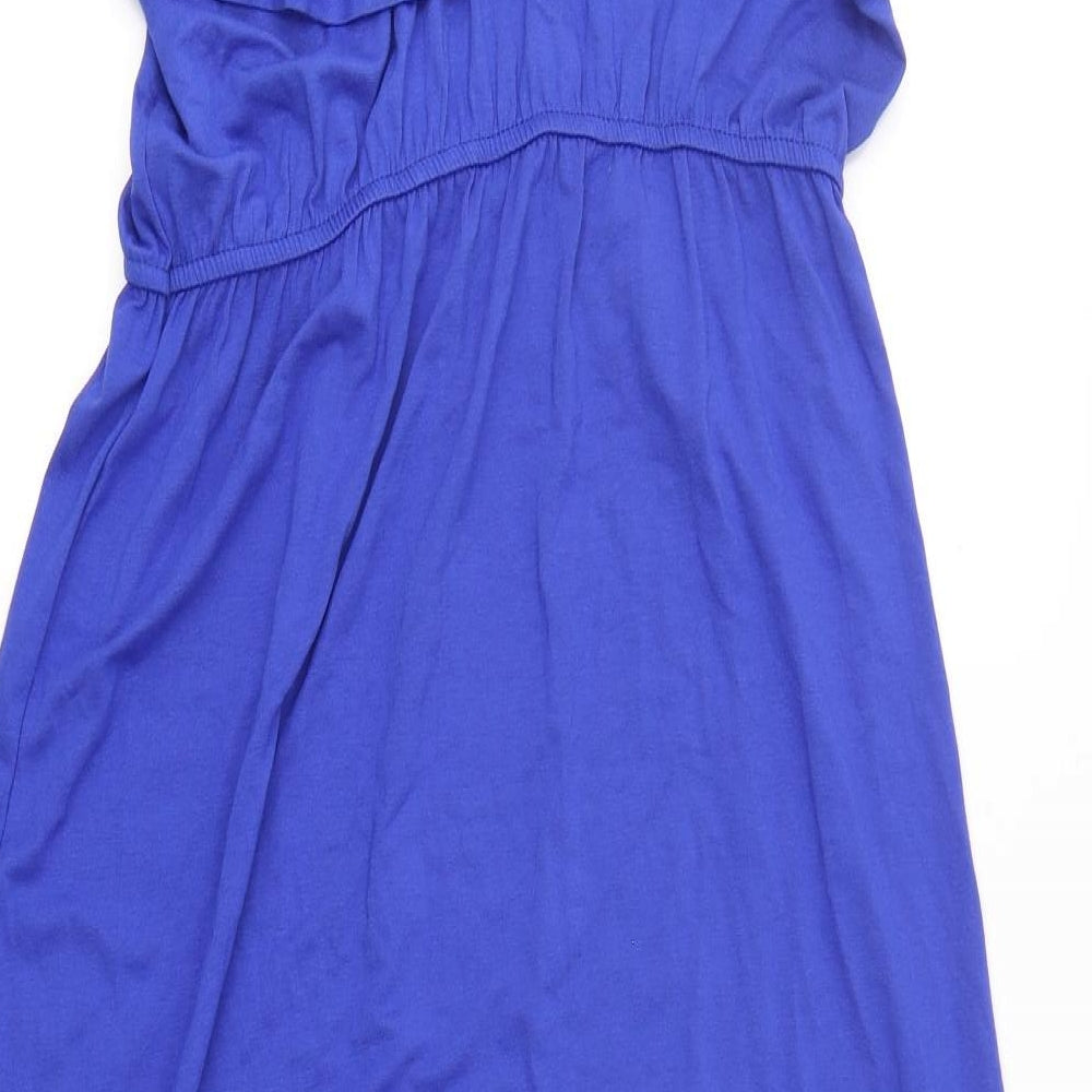 George Womens Blue  Viscose Maxi  Size 12  Off the Shoulder