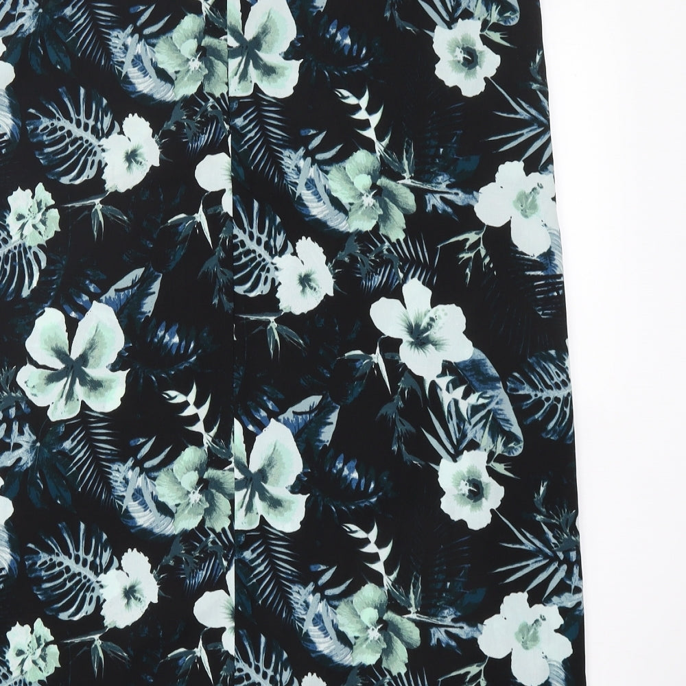Peacocks Womens Blue Floral Polyester Wrap Skirt Size 16   Tie