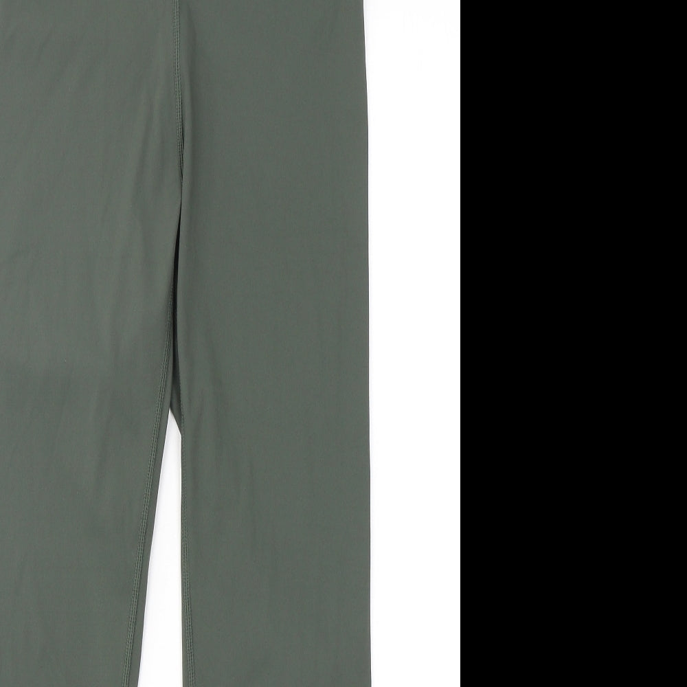 PRETTYLITTLETHING Womens Green  Polyamide Compression Leggings Size 10 L25 in Regular