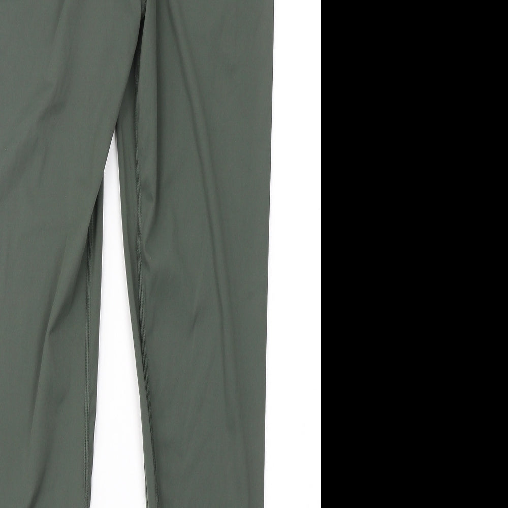 PRETTYLITTLETHING Womens Green  Polyamide Compression Leggings Size 10 L25 in Regular