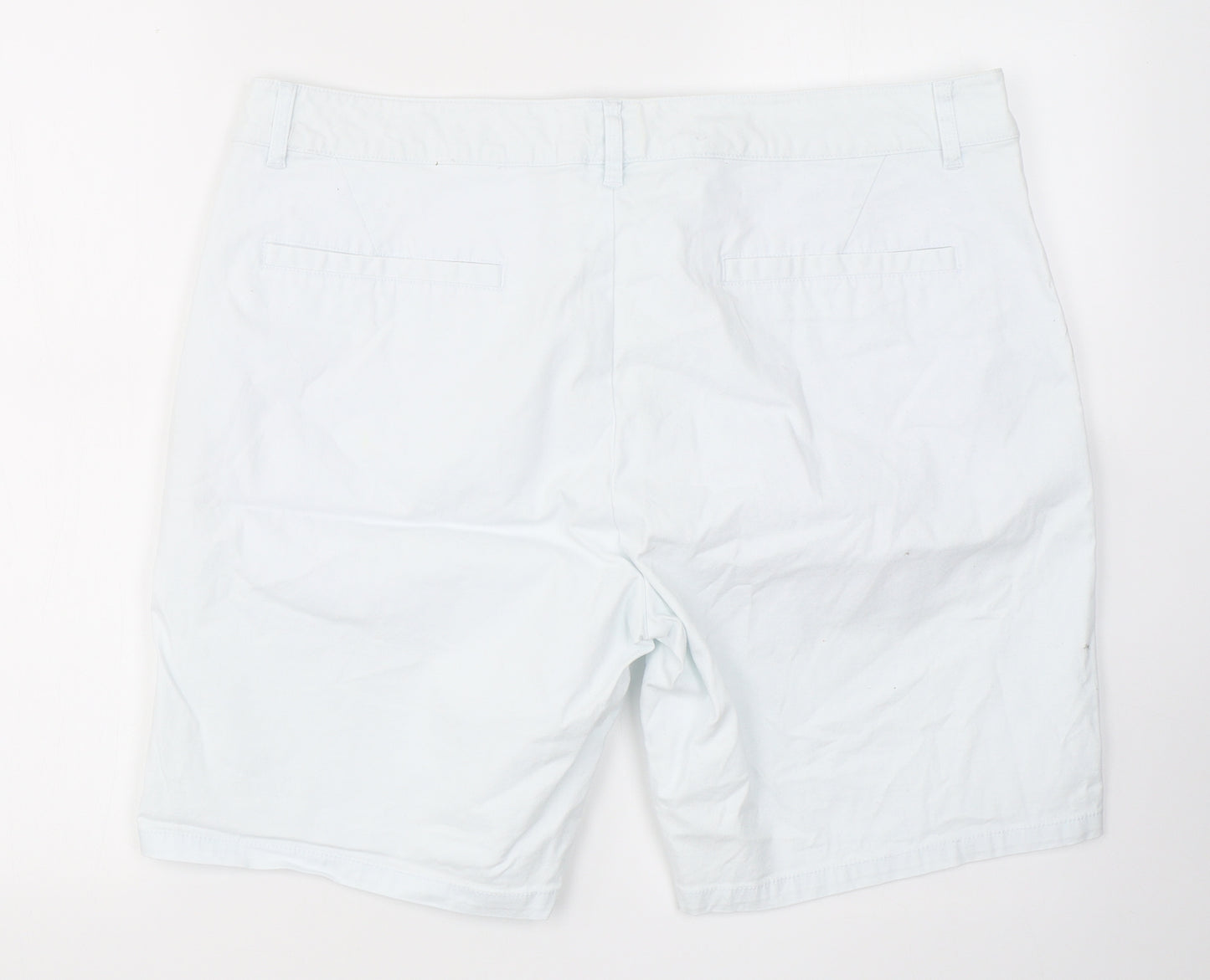 ASOS Mens White  Cotton Chino Shorts Size 38 in L7 in Regular Button