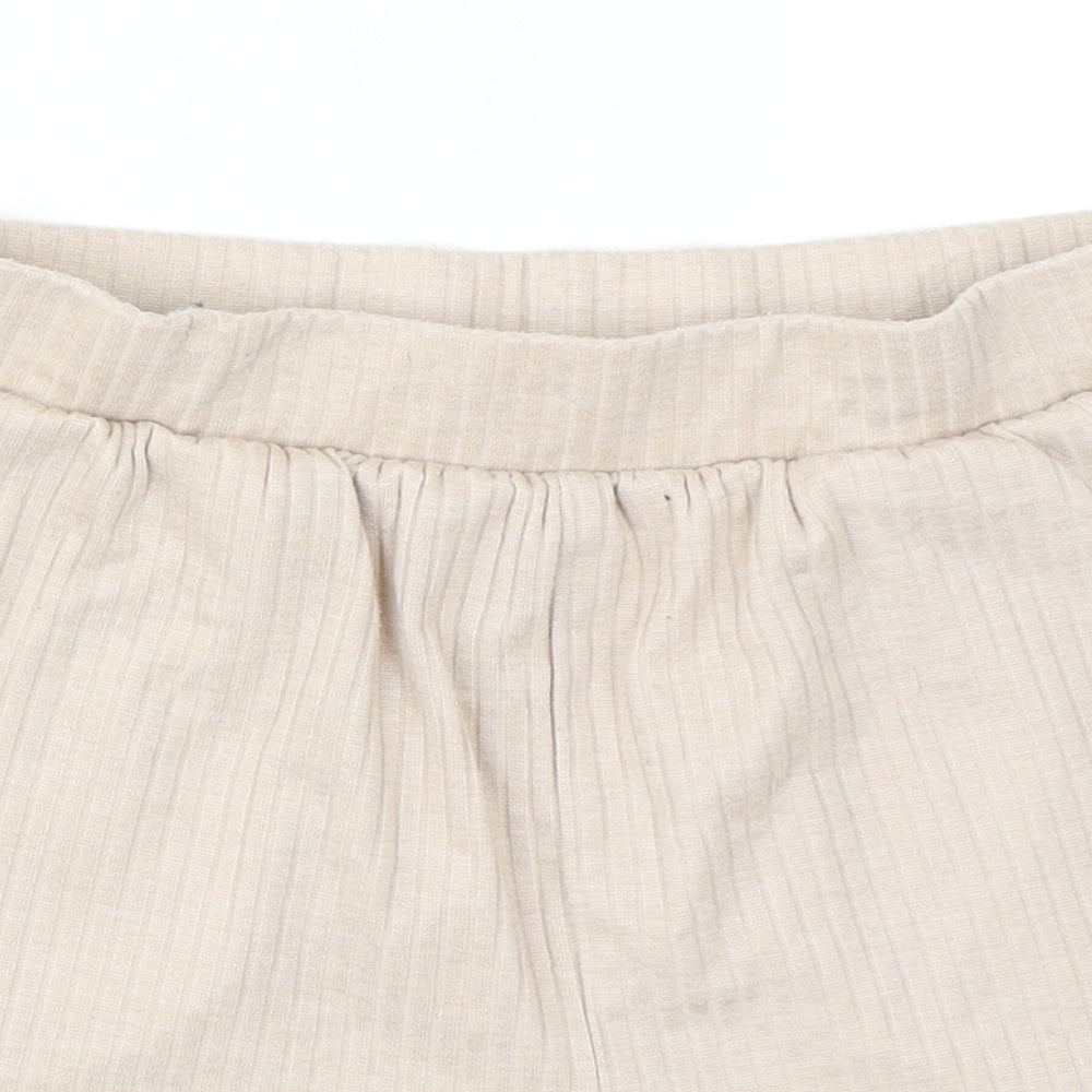 Missguided Womens Beige  Polyester Sweat Shorts Size 10  Regular