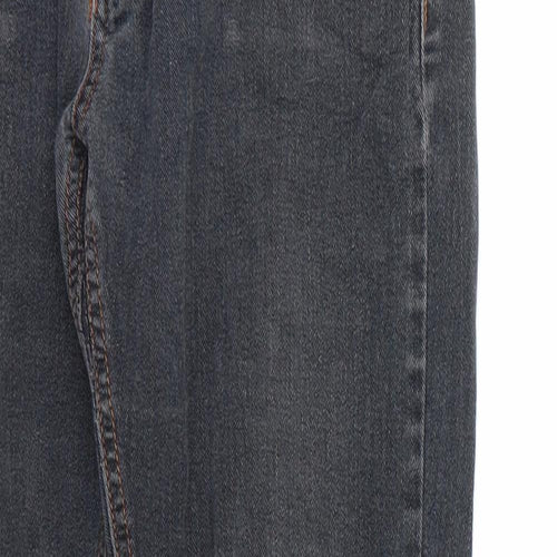 chickster Womens Black  Cotton Straight Jeans Size 12 L27 in Regular