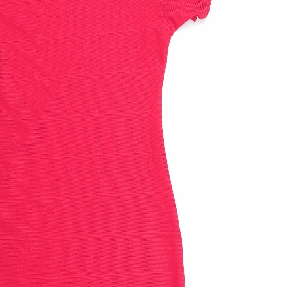 MissLook Womens Red  Polyester Bodycon  Size 12  Round Neck