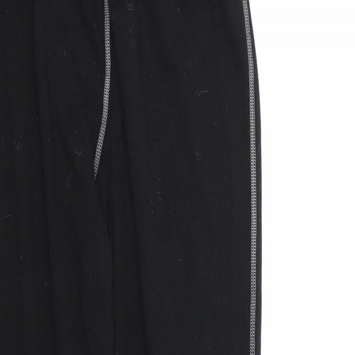 fristads Womens Black Geometric 100% Polyester Cropped Leggings Size M L27 in