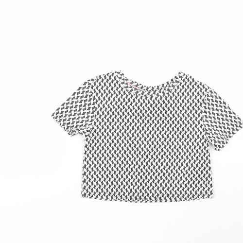 Matalan Girls Multicoloured Geometric Polyester Basic Polo Size 5 Years Round Neck