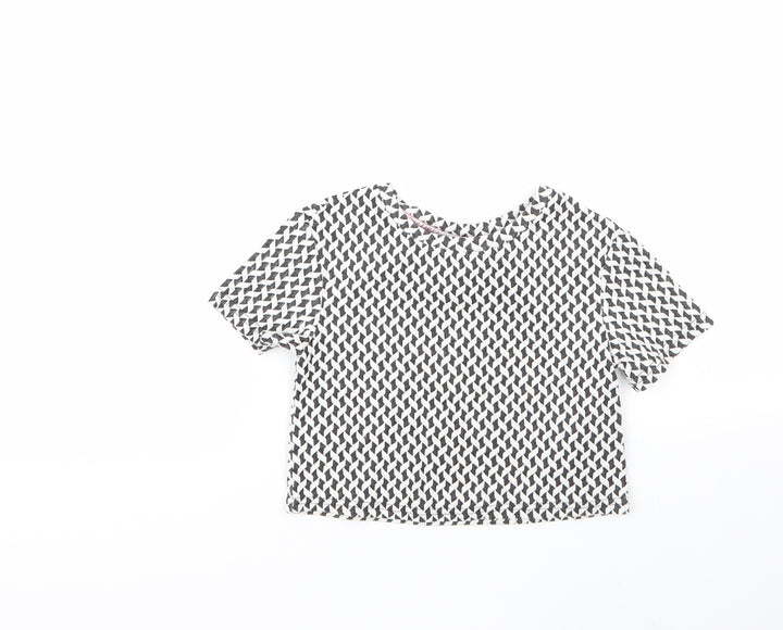 Matalan Girls Multicoloured Geometric Polyester Basic Polo Size 5 Years Round Neck