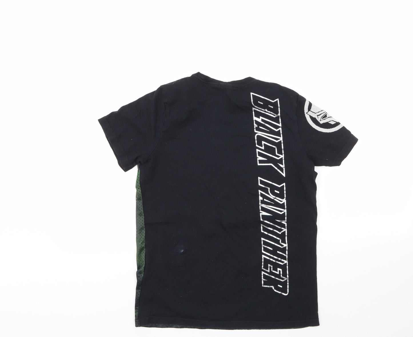 Black Panther Boys Multicoloured Geometric Cotton Basic T-Shirt Size 12-13 Years Round Neck