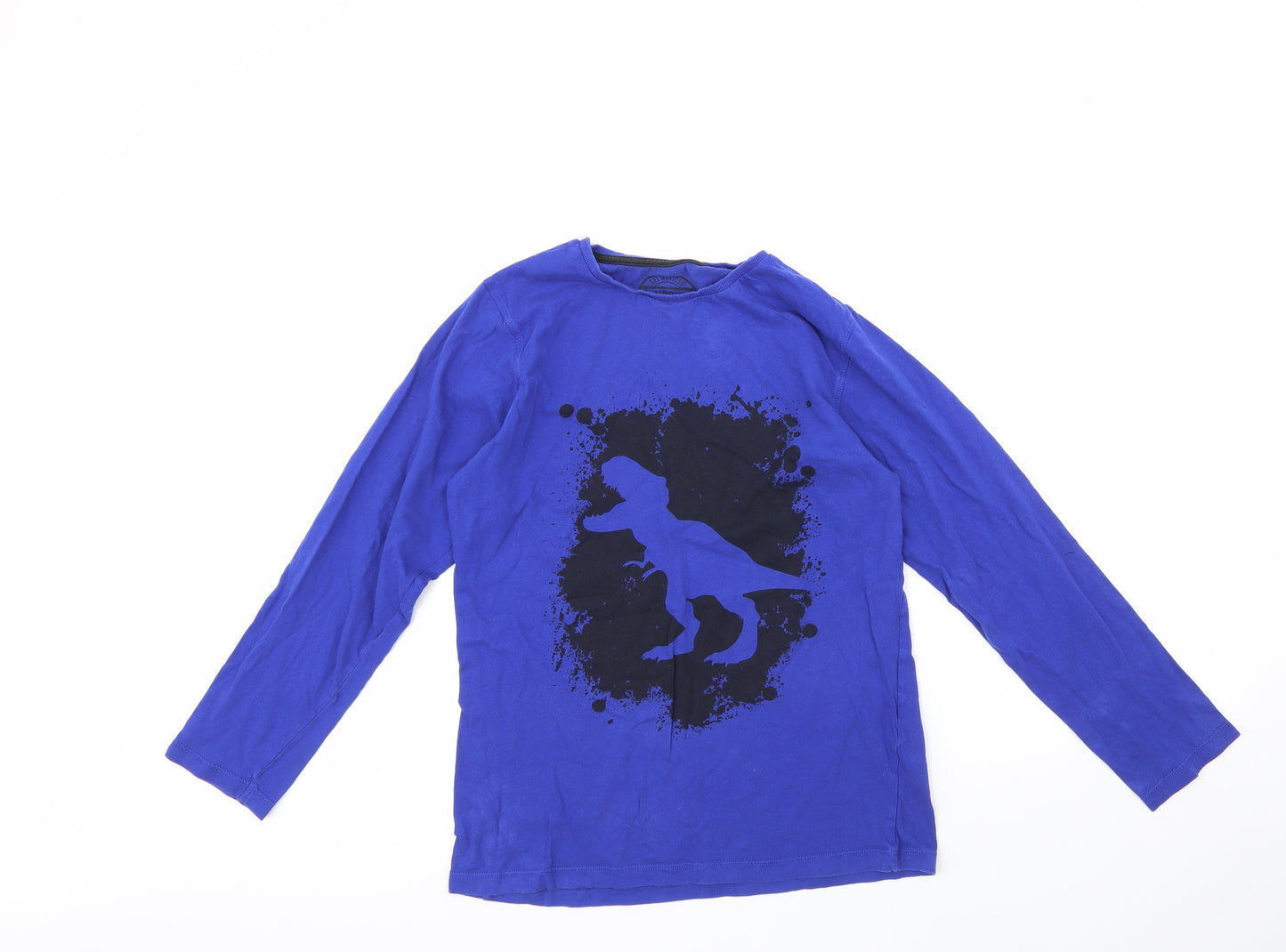 Matalan Boys Blue  100% Cotton Basic T-Shirt Size 13 Years Round Neck