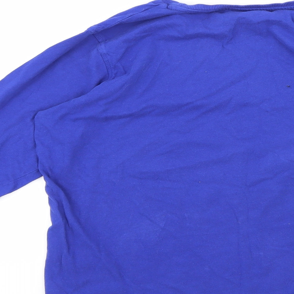 Matalan Boys Blue  100% Cotton Basic T-Shirt Size 13 Years Round Neck