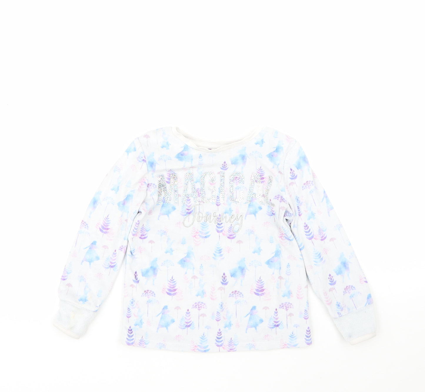 George Girls Multicoloured Geometric Polyester Top Pyjama Top Size 4-5 Years