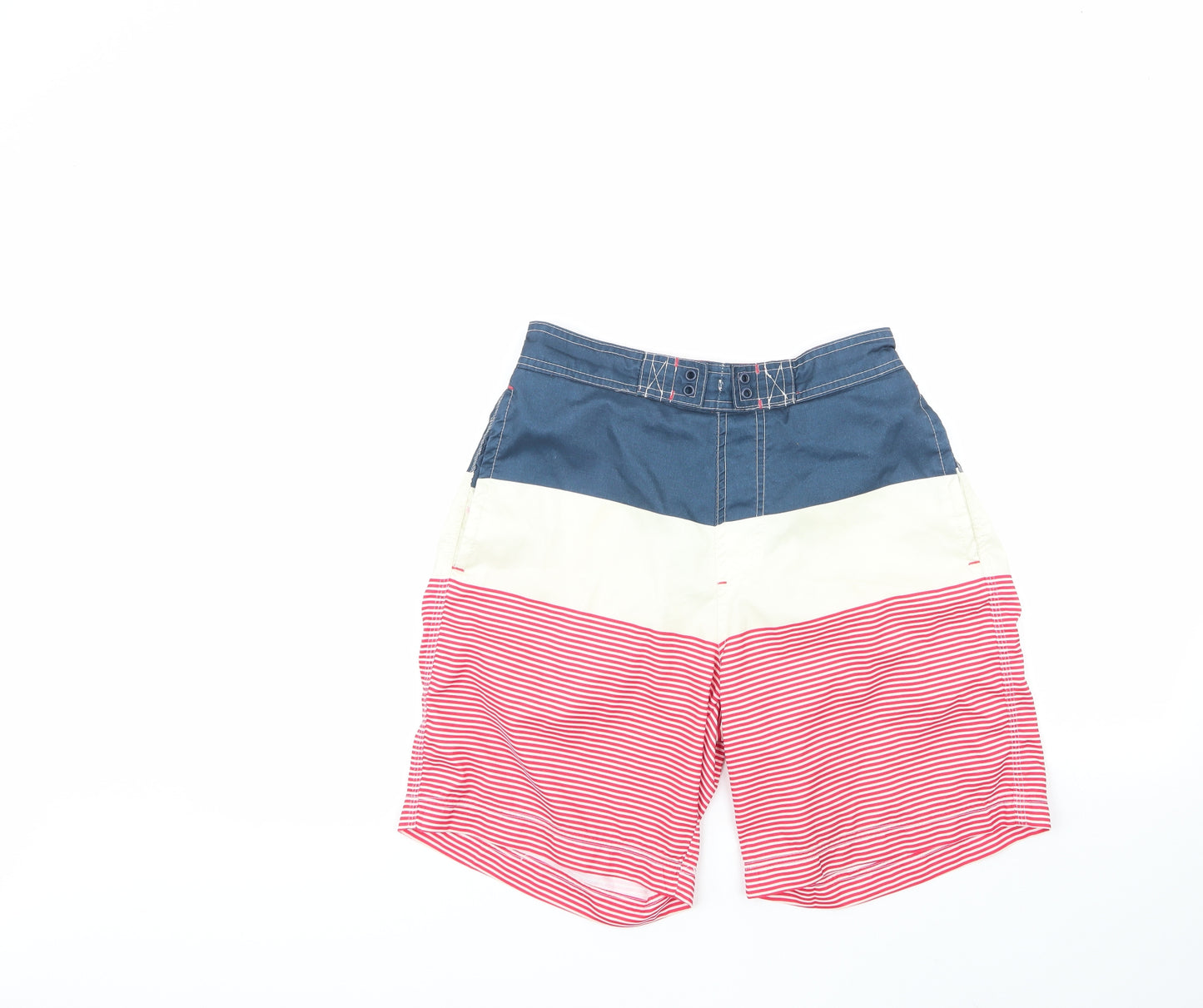 F&F Mens Multicoloured Striped Polyester Sweat Shorts Size S L8 in Regular