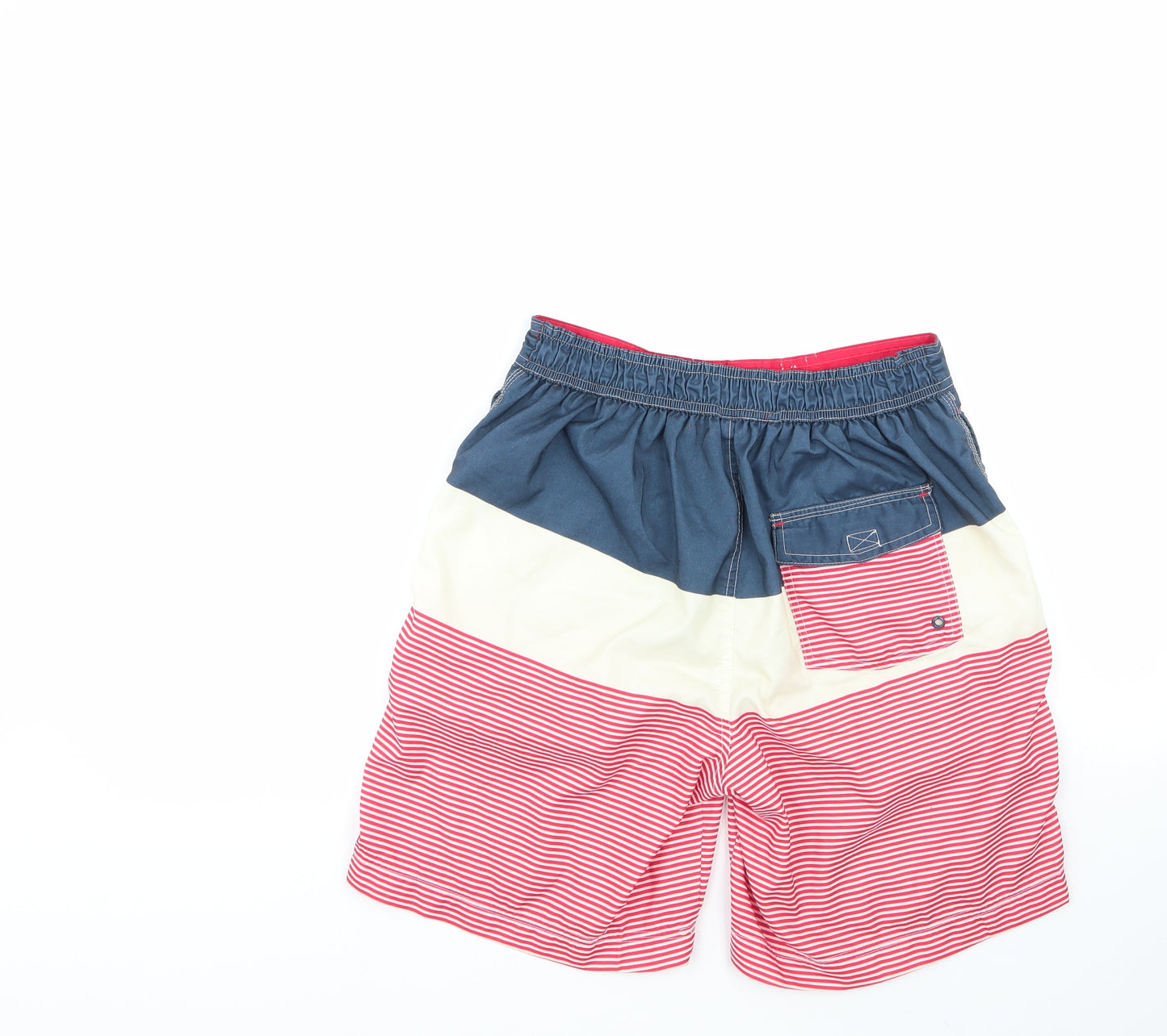 F&F Mens Multicoloured Striped Polyester Sweat Shorts Size S L8 in Regular