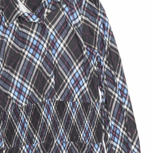 NEXT Womens Multicoloured Check Polyester Fit & Flare  Size 12  Collared
