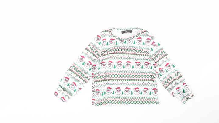 iclosam Boys Multicoloured Geometric Cotton  Pyjama Top Size 5-6 Years   - CHRISMTAS