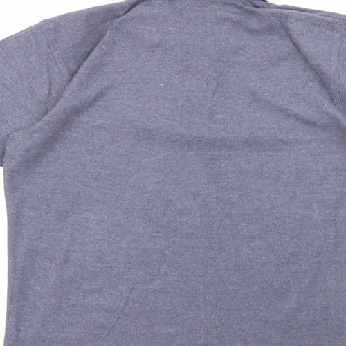 Casual Club Mens Purple  Polyester  Polo Size M Collared