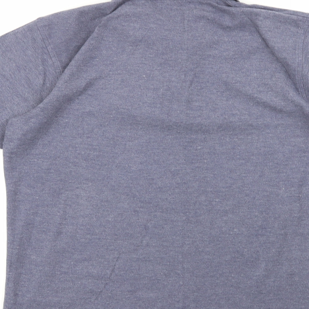 Casual Club Mens Purple  Polyester  Polo Size M Collared