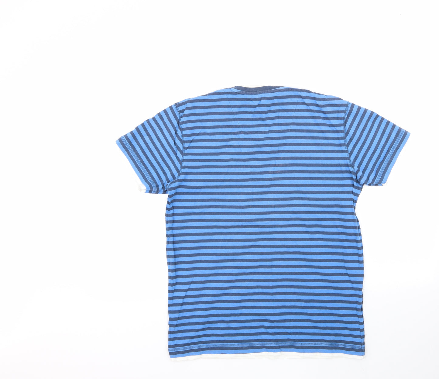 Dissident Mens Multicoloured Striped 100% Cotton  Polo Size S Collared