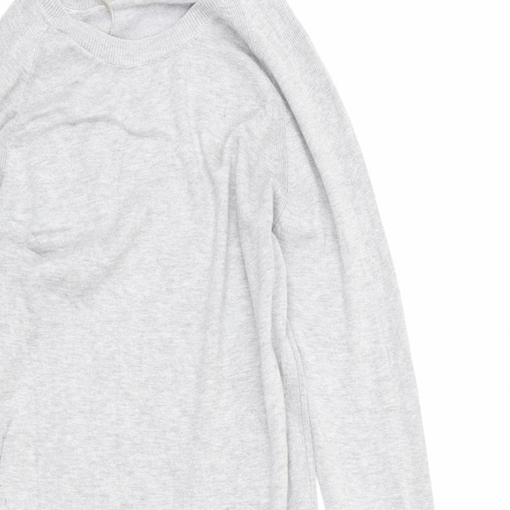 Mamalicious Womens Grey  Viscose Jumper Dress  Size L  Round Neck