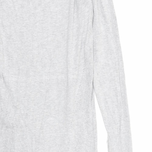 Mamalicious Womens Grey  Viscose Jumper Dress  Size L  Round Neck