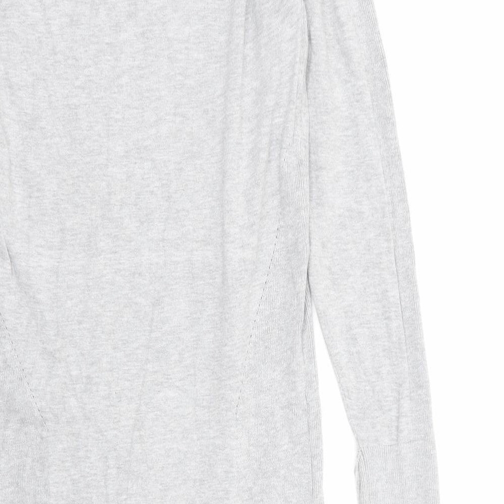 Mamalicious Womens Grey  Viscose Jumper Dress  Size L  Round Neck