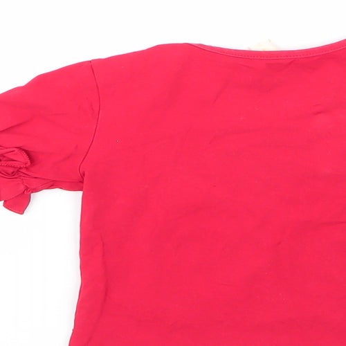 g&i Girls Multicoloured Striped 100% Polyester Basic T-Shirt Size 2 Years Round Neck