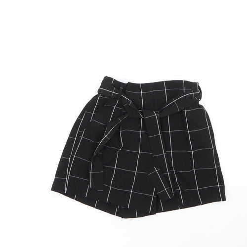 pull &bear Womens Multicoloured Check Vinyl Cut-Off Shorts Size 26 L6 in Regular