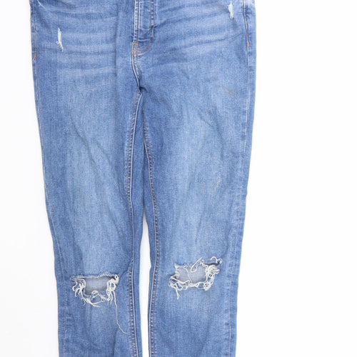 Denim & Co. Womens Blue  Cotton Skinny Jeans Size 10 L26 in Regular