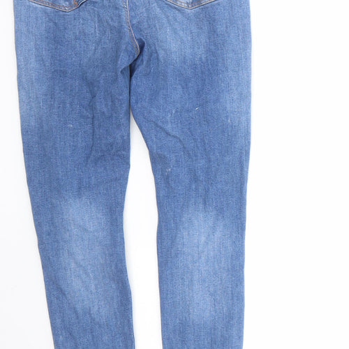 Denim & Co. Womens Blue  Cotton Skinny Jeans Size 10 L26 in Regular