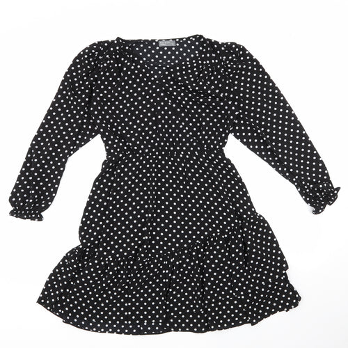 Matalan Womens Multicoloured Polka Dot Polyester Fit & Flare  Size 10  V-Neck