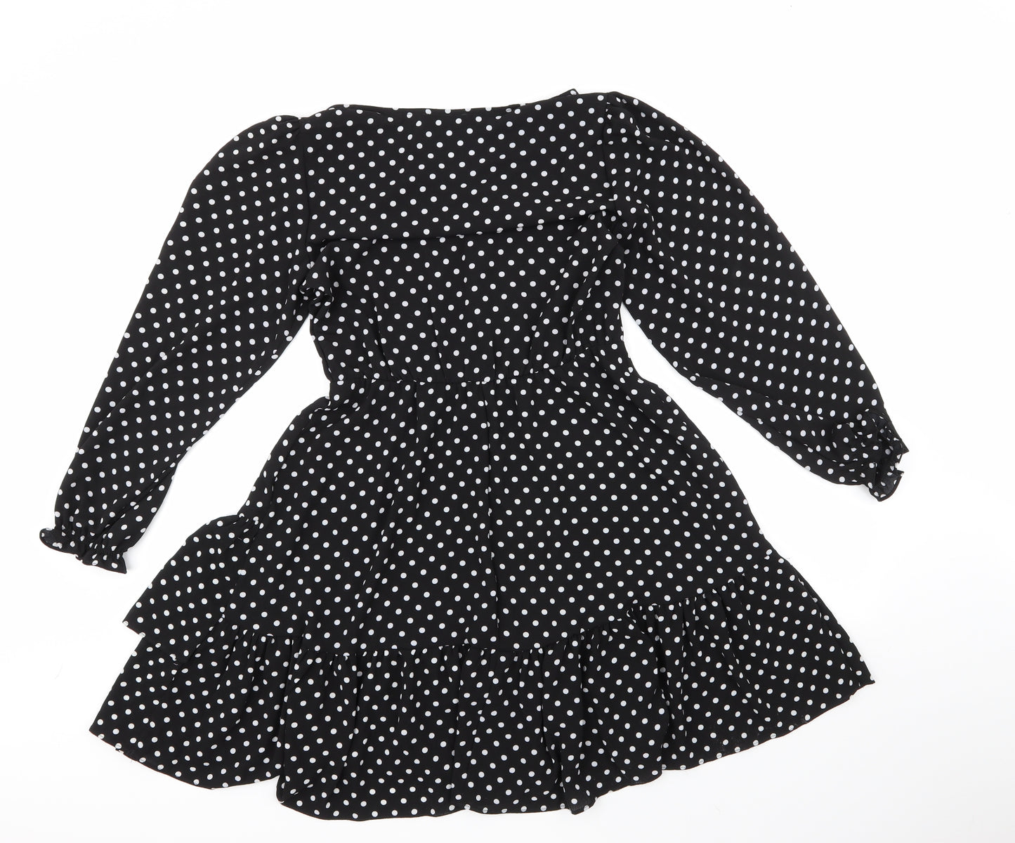 Matalan Womens Multicoloured Polka Dot Polyester Fit & Flare  Size 10  V-Neck