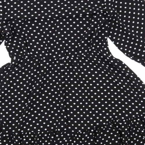 Matalan Womens Multicoloured Polka Dot Polyester Fit & Flare  Size 10  V-Neck