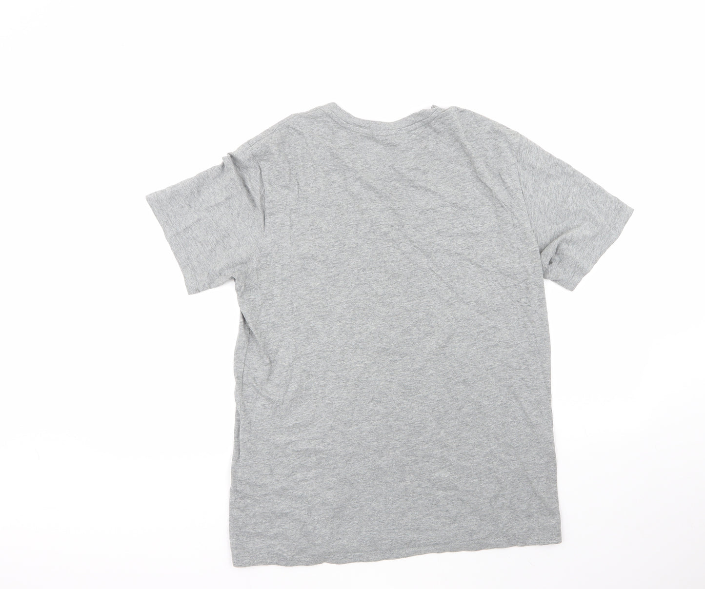 levis Mens Grey  Cotton  T-Shirt Size M Round Neck