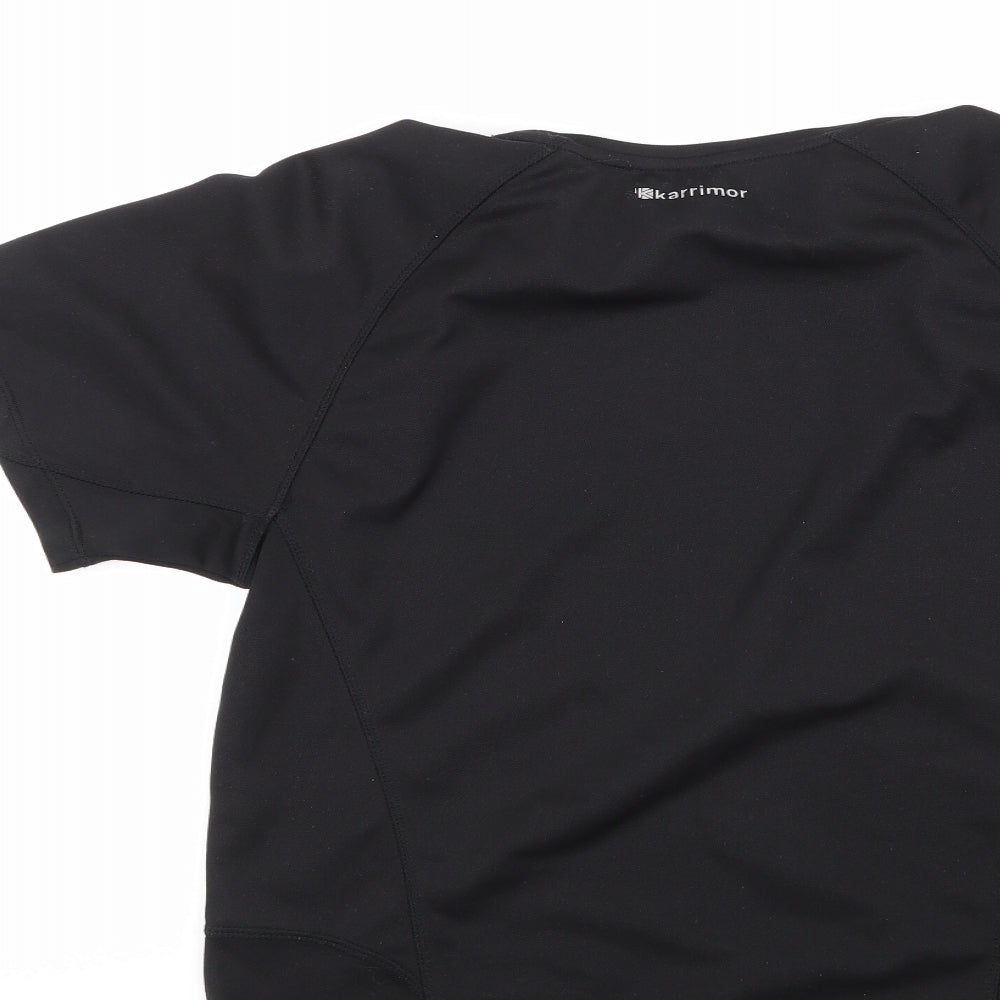 Karrimor Mens Black  Polyester  T-Shirt Size S Round Neck