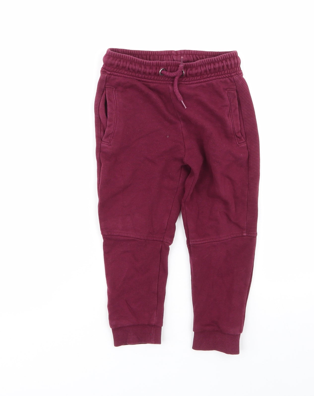 TU Boys Red  Cotton Jogger Trousers Size 3 Years  Regular
