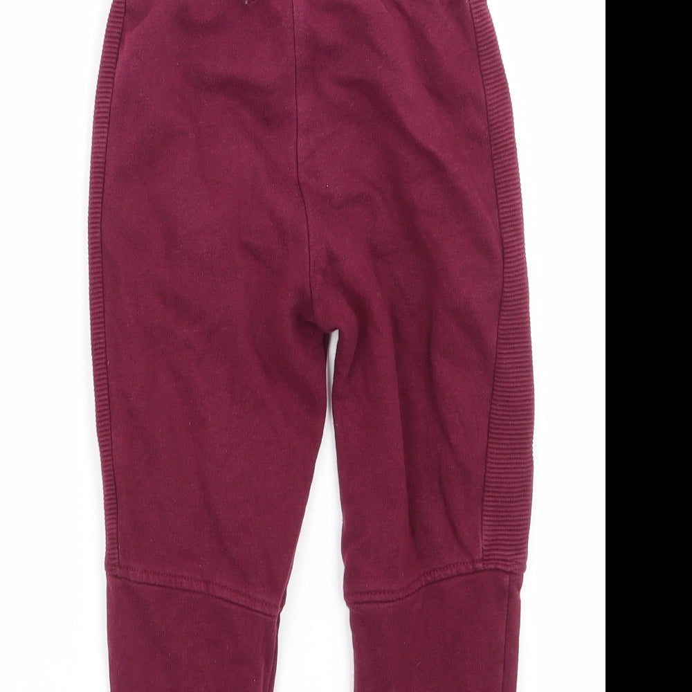 TU Boys Red  Cotton Jogger Trousers Size 3 Years  Regular