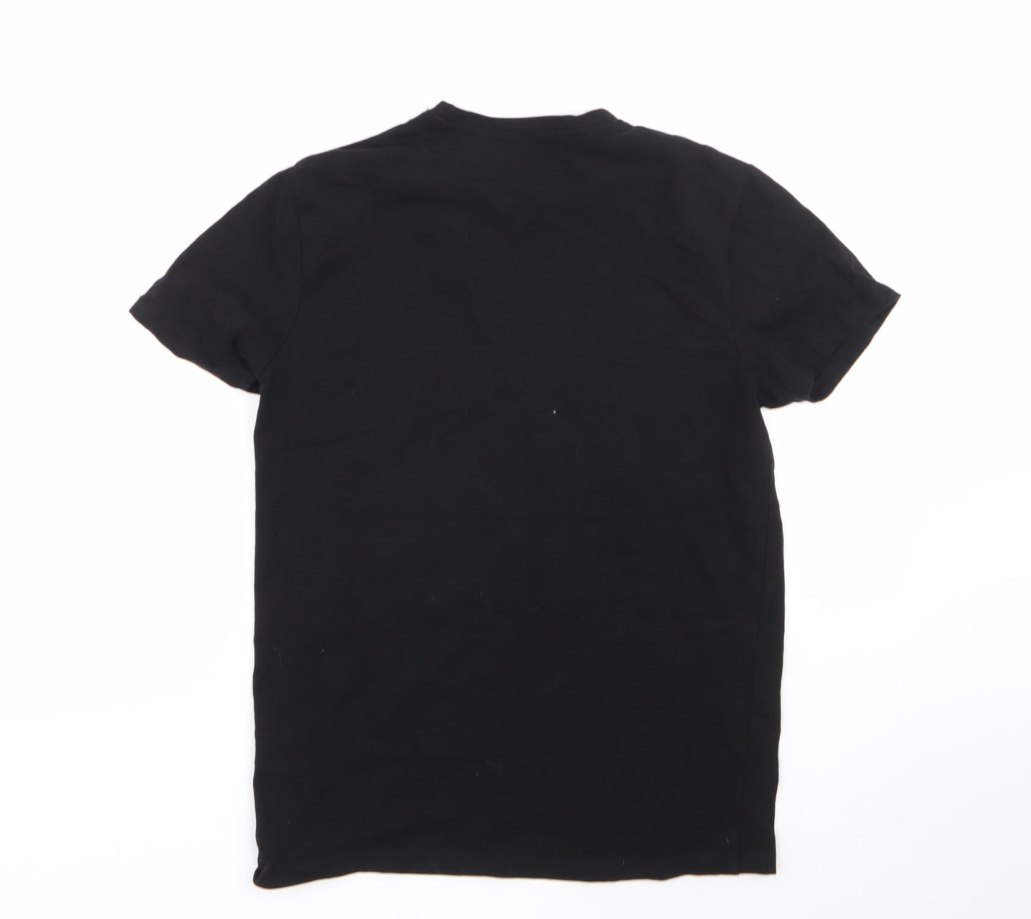 Primark Mens Black  Cotton  T-Shirt Size S Round Neck