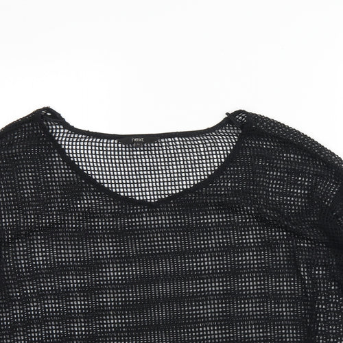 NEXT Womens Black  Polyester Basic Blouse Size 12 Round Neck