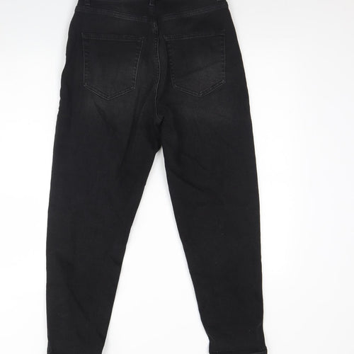 Only  Womens Black  Cotton Straight Jeans Size M L28 in Regular Button