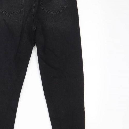 Only  Womens Black  Cotton Straight Jeans Size M L28 in Regular Button
