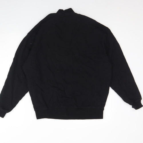 ASOS Womens Black Round Neck  Cotton Pullover Jumper Size XS