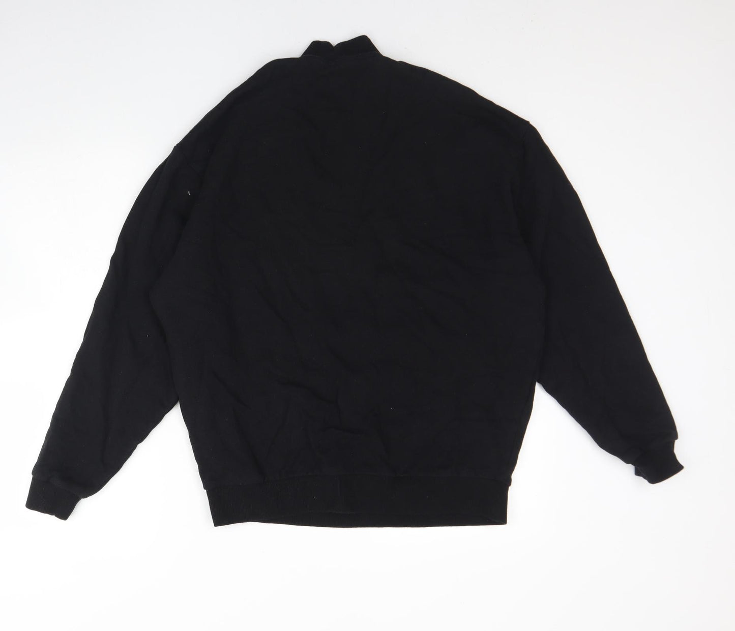 ASOS Womens Black Round Neck  Cotton Pullover Jumper Size XS