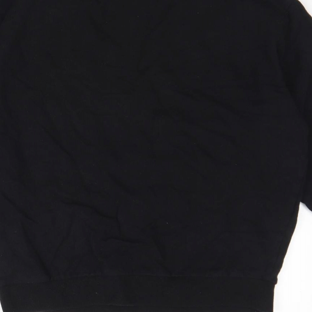 ASOS Womens Black Round Neck  Cotton Pullover Jumper Size XS