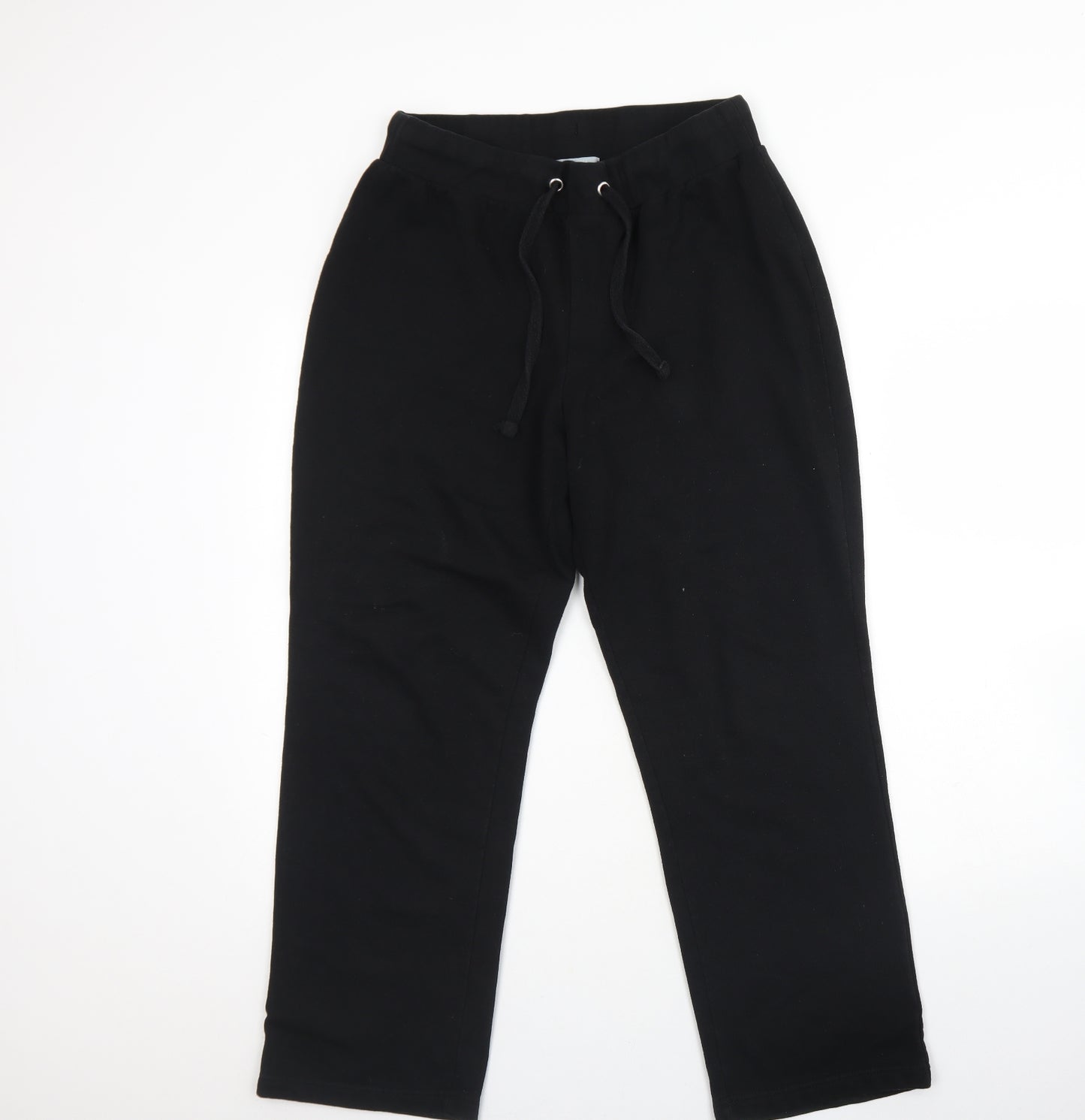 Capsule Womens Black  Cotton Jogger Trousers Size 14 L30 in Regular Drawstring