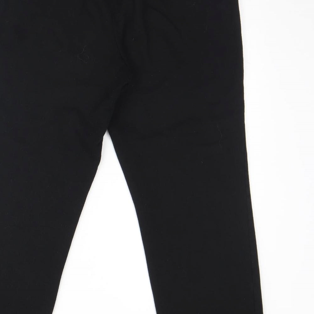 Capsule Womens Black  Cotton Jogger Trousers Size 14 L30 in Regular Drawstring